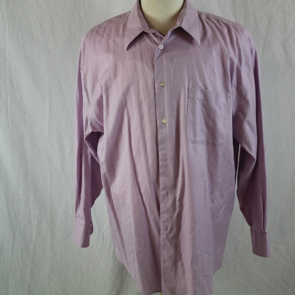 Pronto Uomo Lavender 17 32/33 Herringbone Weave